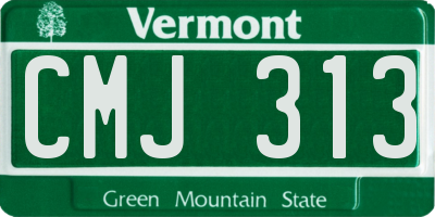 VT license plate CMJ313