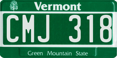 VT license plate CMJ318