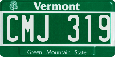 VT license plate CMJ319