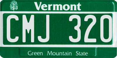 VT license plate CMJ320