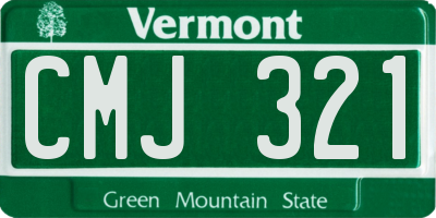 VT license plate CMJ321