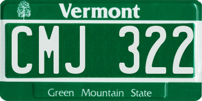 VT license plate CMJ322