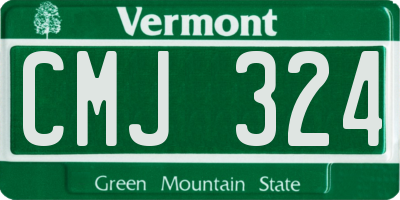 VT license plate CMJ324