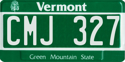 VT license plate CMJ327