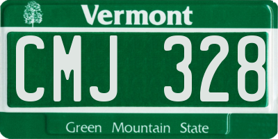 VT license plate CMJ328