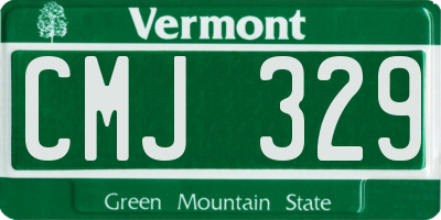VT license plate CMJ329