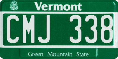 VT license plate CMJ338