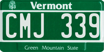 VT license plate CMJ339