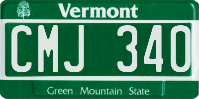 VT license plate CMJ340