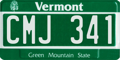 VT license plate CMJ341