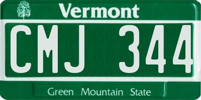 VT license plate CMJ344