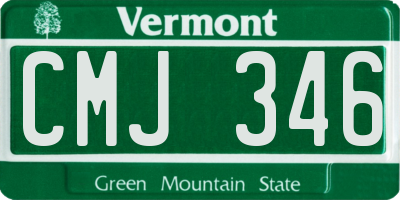 VT license plate CMJ346