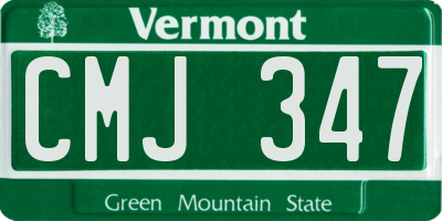 VT license plate CMJ347