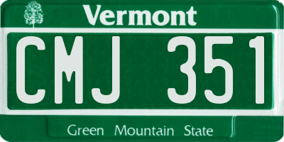VT license plate CMJ351
