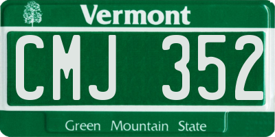 VT license plate CMJ352