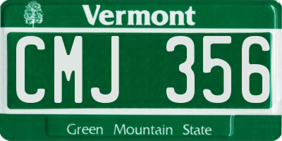 VT license plate CMJ356