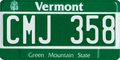VT license plate CMJ358