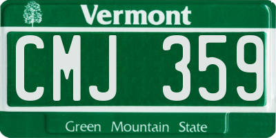VT license plate CMJ359