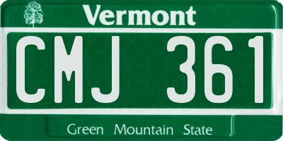 VT license plate CMJ361