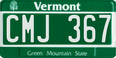VT license plate CMJ367