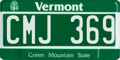 VT license plate CMJ369