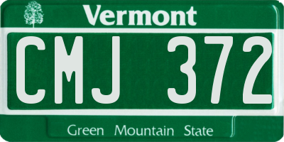VT license plate CMJ372