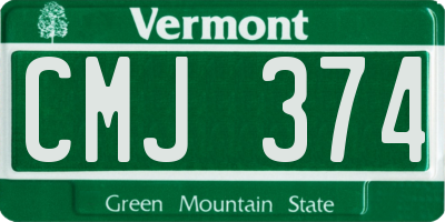 VT license plate CMJ374