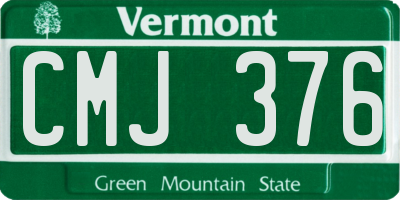 VT license plate CMJ376