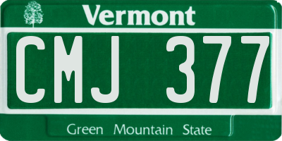 VT license plate CMJ377
