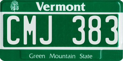 VT license plate CMJ383