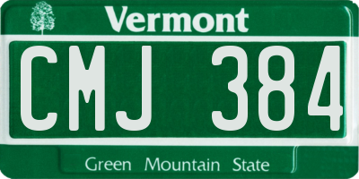 VT license plate CMJ384