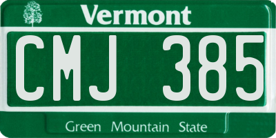 VT license plate CMJ385
