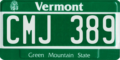VT license plate CMJ389