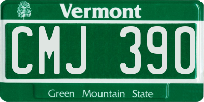 VT license plate CMJ390