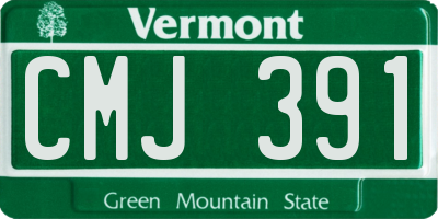 VT license plate CMJ391