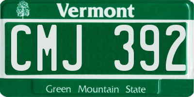 VT license plate CMJ392