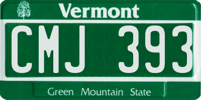 VT license plate CMJ393