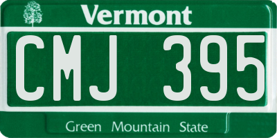 VT license plate CMJ395
