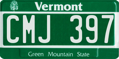 VT license plate CMJ397