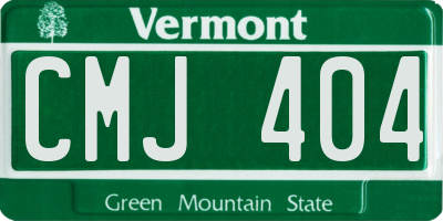 VT license plate CMJ404
