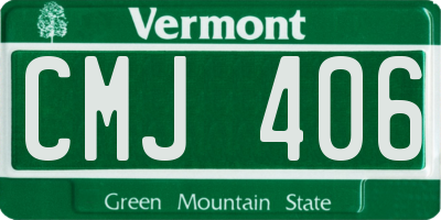 VT license plate CMJ406