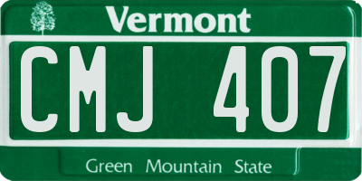 VT license plate CMJ407