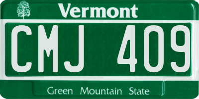 VT license plate CMJ409