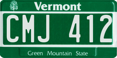 VT license plate CMJ412
