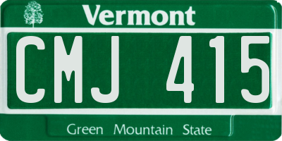 VT license plate CMJ415