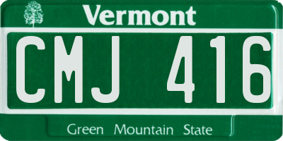 VT license plate CMJ416