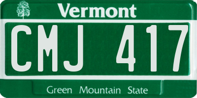 VT license plate CMJ417
