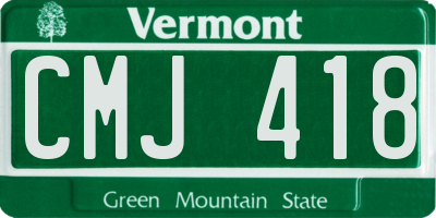 VT license plate CMJ418