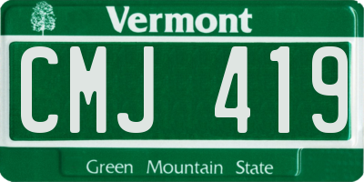 VT license plate CMJ419