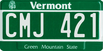 VT license plate CMJ421